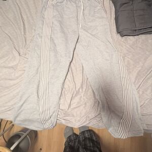 Gray Striped Lounge Pants